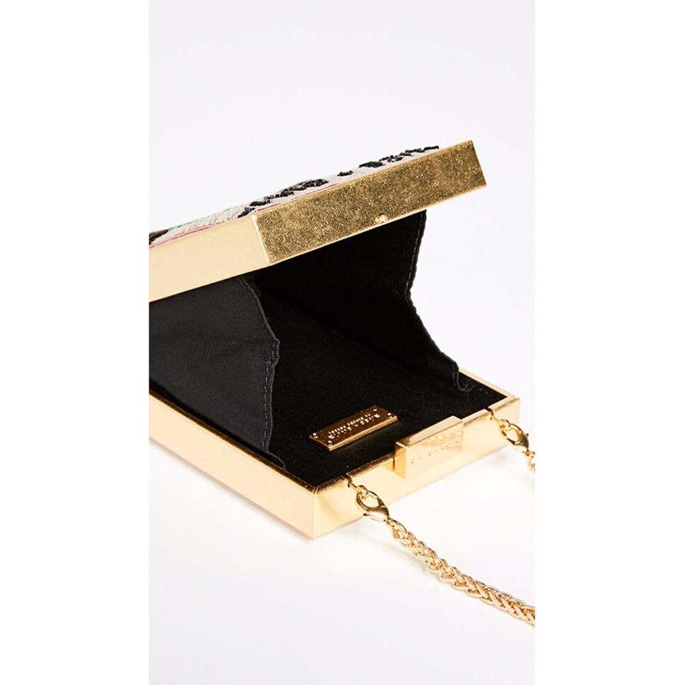 NWT SOLDOUT Alice+Olivia Sophia Twins Box Clutch - Picture 6 of 8